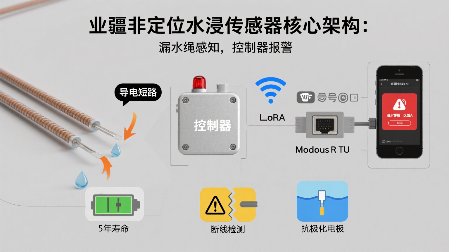 快速感知，全域守護：業(yè)疆智能非定位水浸傳感器
